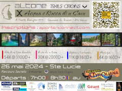 Affiche du Trail du Cavu 2024 - Acqua e Rocca di u Cavu