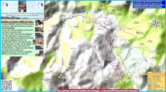 Carte horizontale des parcours de la vallée du Cavu