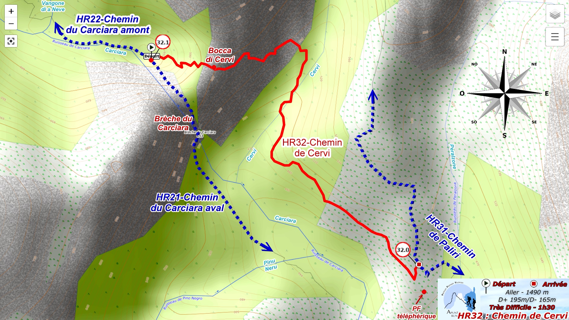 Plan HR32 : Chemin de Cervi